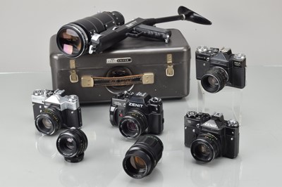 Lot 143 - A Group of Zenit SLR Cameras