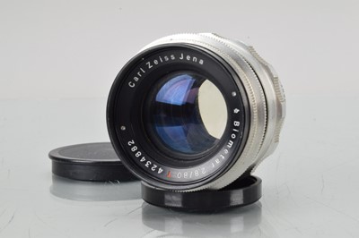 Lot 223 - A Carl Zeiss Jena T 80mm f/2.8 Biometer Pre Set Lens
