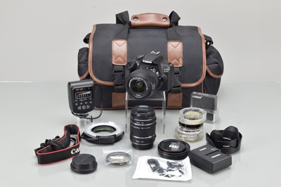 Lot 248 - A Canon EOS 1300D DSLR Camera and Accessories