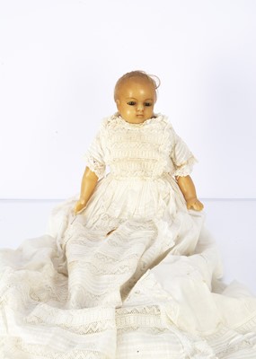 Lot 1259 - A rare Lucy Peck poured wax doll with sleep eye mechanism