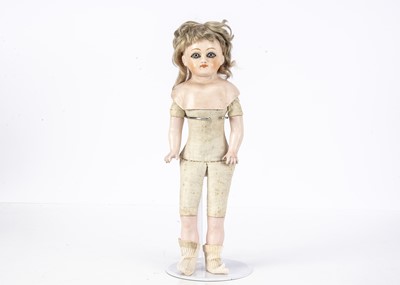 Lot 1260 - A German composition shoulder head doll circa 1900
