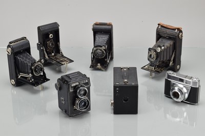 Lot 297 - Box and Floding Cameras
