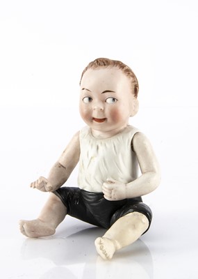 Lot 1264 - A German all-bisque character boy
