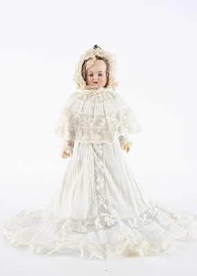 Lot 1265 - A rare Carl Bergner three-faced bisque headed doll
