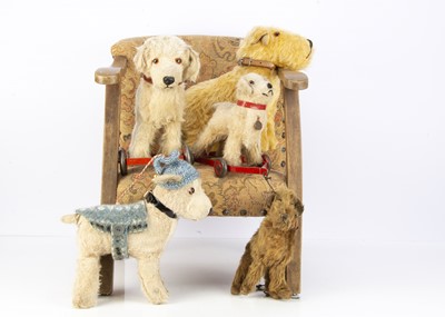 Lot 404 - Five British soft toy dogs