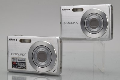 Lot 386 - Two Nikon CoolPix S200, Compact Digital Cameras
