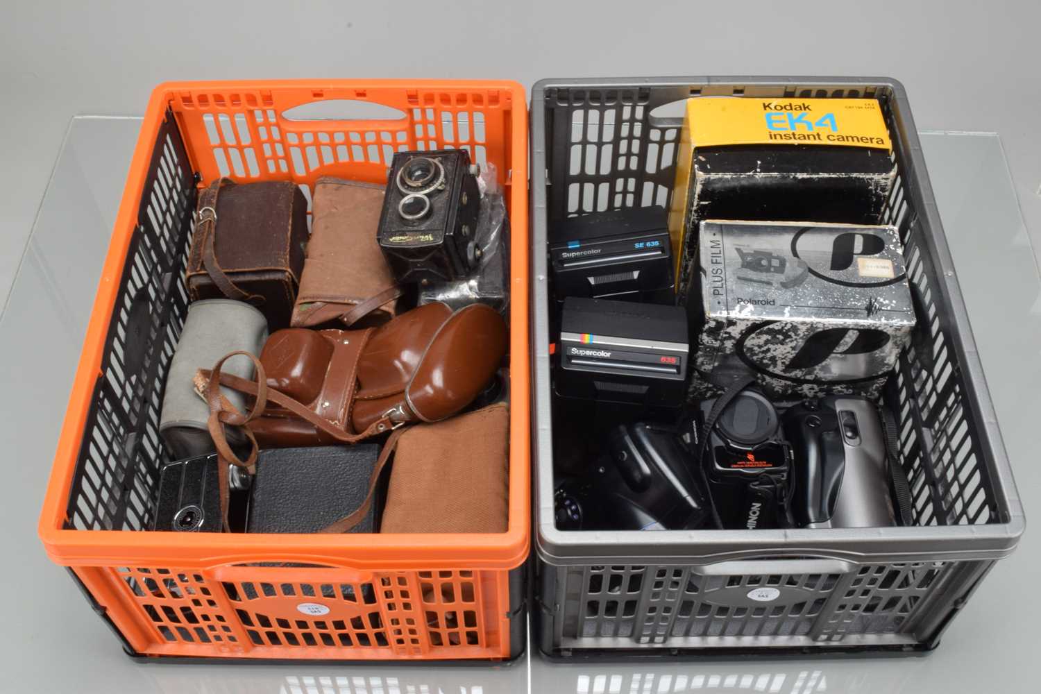 Lot 518 - Two Boxes of Various Cameras