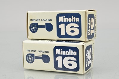 Lot 529 - Two Rolls of out of Date Minolta 16 Black & White Fast Fine Grain Film