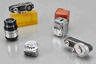 Lot 594 - A Group of Accessory Shoe Mount Light Meters