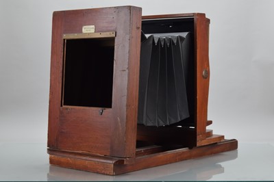 Lot 606 - A E & H.T Antony & Co Mahogany & Brass Studio Camera Body