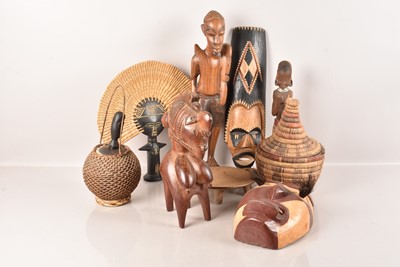 Lot 7 - A large collection of African Tribal Tourist items