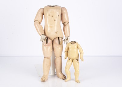 Lot 1297 - Two French bebe doll’s bodies