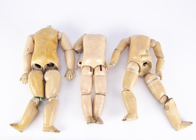 Lot 1298 - Three French bebe dolls’ bodies