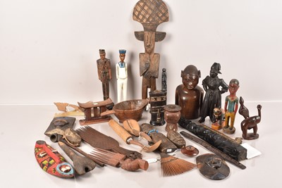 Lot 43 - A quantity of African Tribal and Tourist items