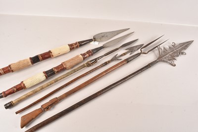 Lot 49 - A pair of Sudanese Dancing Spears