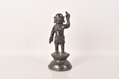 Lot 71 - A Chinese Bronze Figure of the Infant Buddha