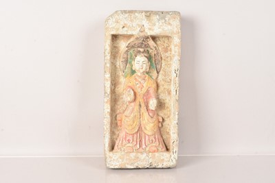 Lot 72 - A Chinese Kwan Yin Buddha Brick