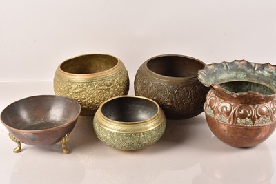 Lot 78 - Two heavy metal Middle Eastern Bowls