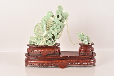Lot 85 - A Chinese Carved Jade Figure