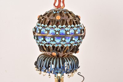 Lot 86 - A Chinese Filigree and Enamel Dragon Figure