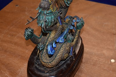 Lot 86 - A Chinese Filigree and Enamel Dragon Figure