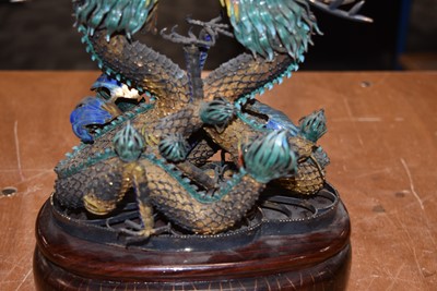 Lot 86 - A Chinese Filigree and Enamel Dragon Figure