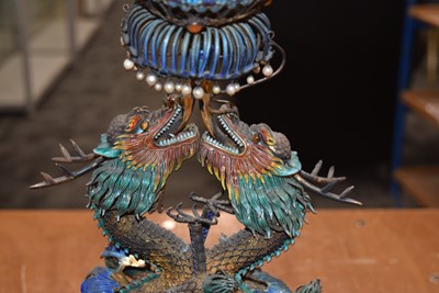 Lot 86 - A Chinese Filigree and Enamel Dragon Figure