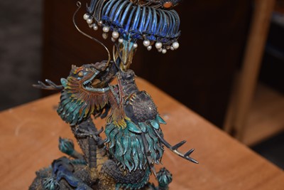 Lot 86 - A Chinese Filigree and Enamel Dragon Figure