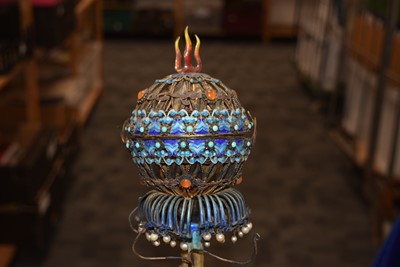 Lot 86 - A Chinese Filigree and Enamel Dragon Figure