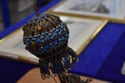Lot 86 - A Chinese Filigree and Enamel Dragon Figure