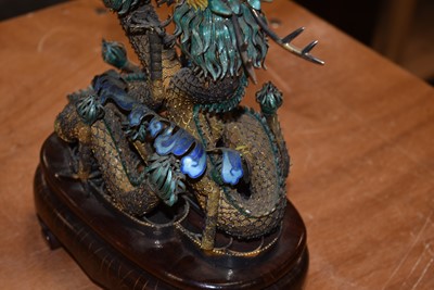 Lot 86 - A Chinese Filigree and Enamel Dragon Figure
