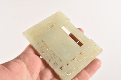 Lot 92 - A Chinese Jadeite Jade Panel and Stand