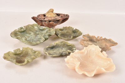 Lot 94 - A small collection of Oriental Soapstone carvings