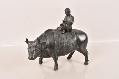 Lot 96 - A 19th Century Chinese Bronze Cow Figure