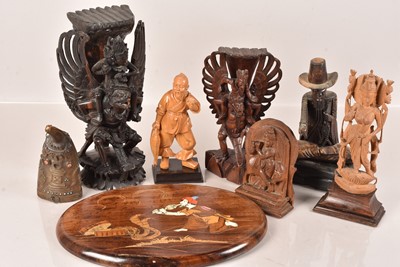 Lot 106 - A selection of carved Far Eastern items