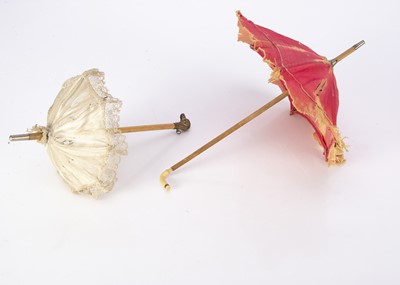 Lot 1308 - Two French doll’s parasols
