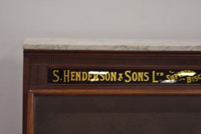 Lot 151 - An Antique mahogany three tier S. Henderson & Sons Ltd Superior Biscuit Shop Display