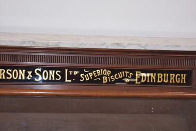 Lot 151 - An Antique mahogany three tier S. Henderson & Sons Ltd Superior Biscuit Shop Display