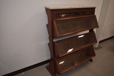 Lot 151 - An Antique mahogany three tier S. Henderson & Sons Ltd Superior Biscuit Shop Display
