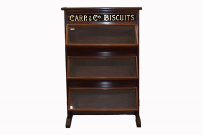 Lot 152 - An Antique mahogany three tier Carr & Co Biscuits Shop Display