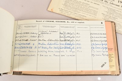 Lot 153 - An N.P.U Poisons Register File Drug Register from Denham Film Studios Medical Department