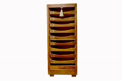 Lot 161 - An Antique mahogany Tabour Front Filing/Collector's Cabinet