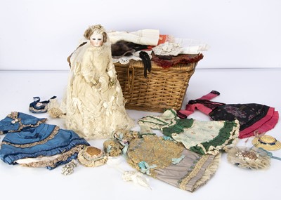Lot 1314 - A French pressed bisque fashionable doll