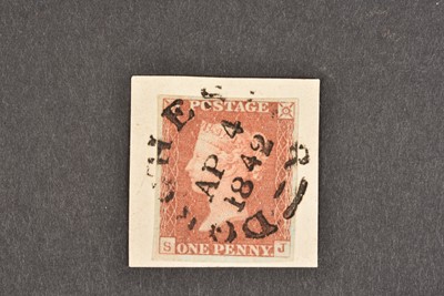 Lot 215 - An 1841 1d Red-Brown