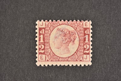 Lot 219 - An 1870 1/2d, sg48, Plate 1 'JE', perf