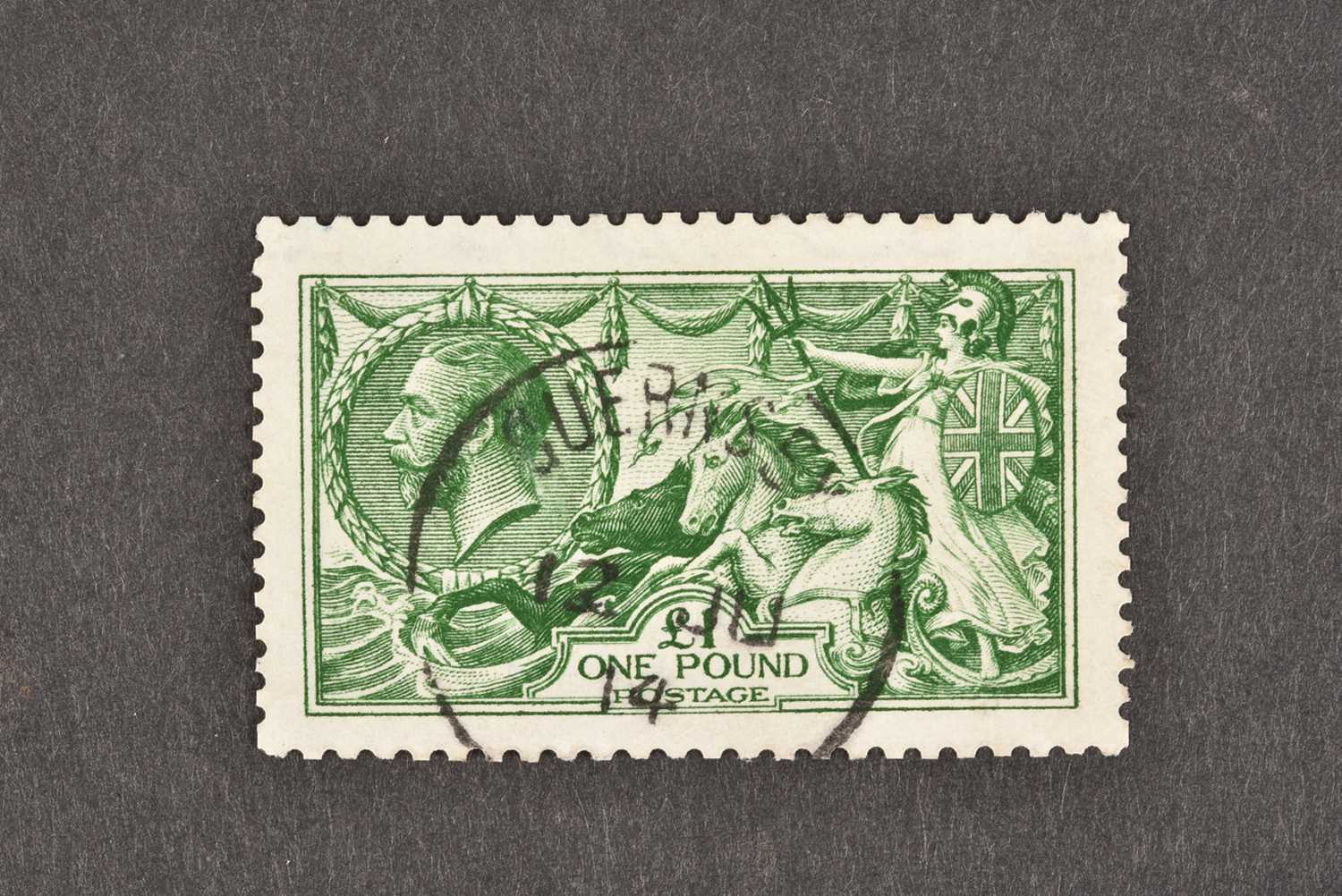 Lot 225 - 1913 £1 Seahorse Green