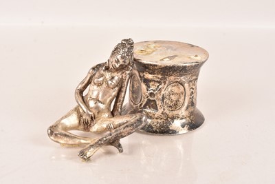 Lot 251 - A silver and plaster Erotic Chess piece