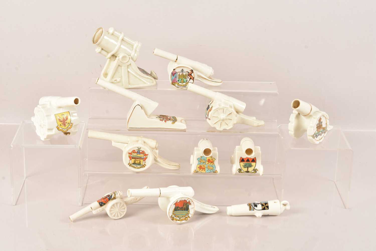 Lot 278 - A collection of Crested Cannons and Larger Guns