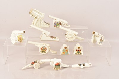 Lot 278 - A collection of Crested Cannons and Larger Guns
