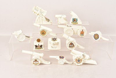 Lot 279 - A collection of Crested Cannons and Larger Guns